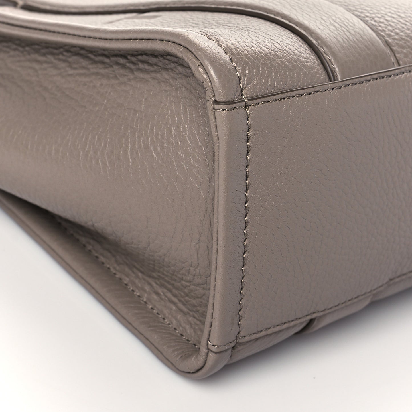 Grained Calfskin Small The Tote Bag Taupe