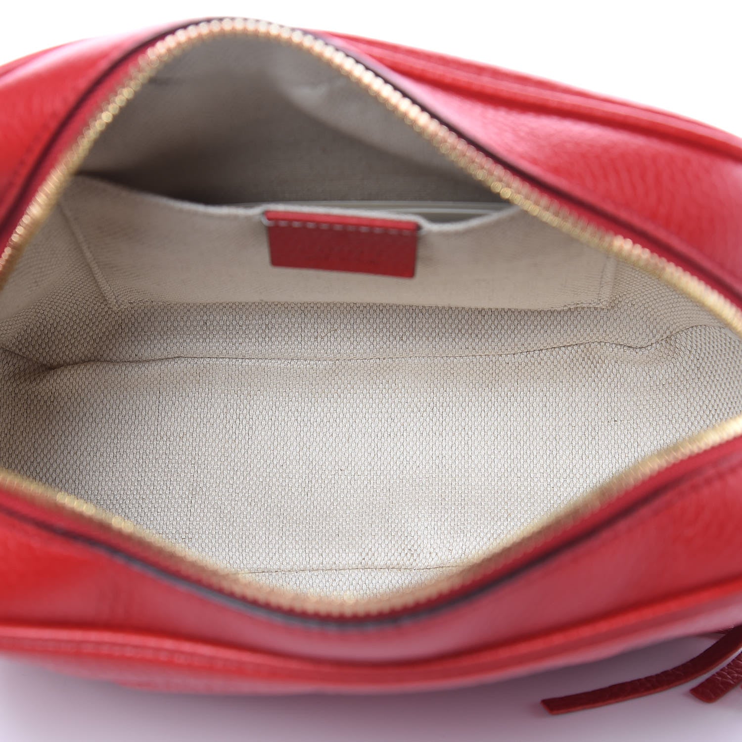 Gucci Pebbled Calfskin Small Soho Disco Bag Tabasco Red 5 of 9