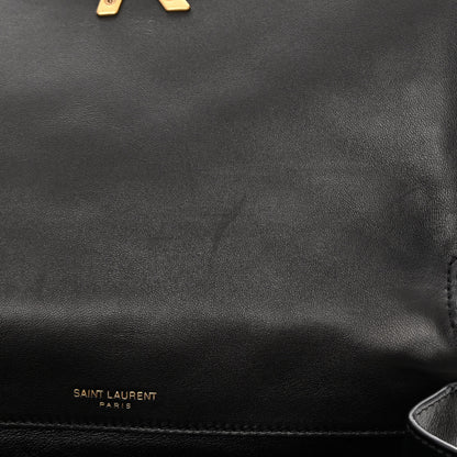 Saint Laurent Lambskin Quilted Monogram Medium Solferino Satchel Black 11 of 11