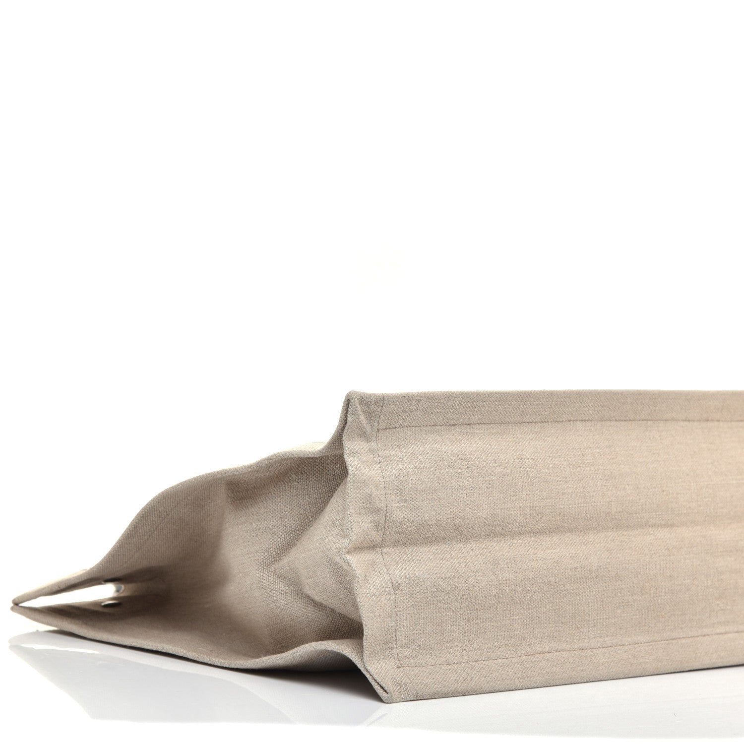 Saint Laurent Linen Calfskin Rive Gauche Tote Optic White 7 of 8