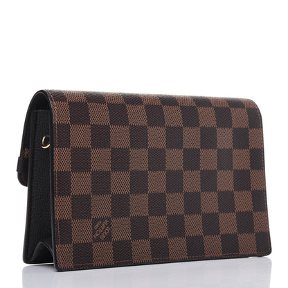 Louis Vuitton Damier Ebene Vavin Chain Wallet Black 3 of 12
