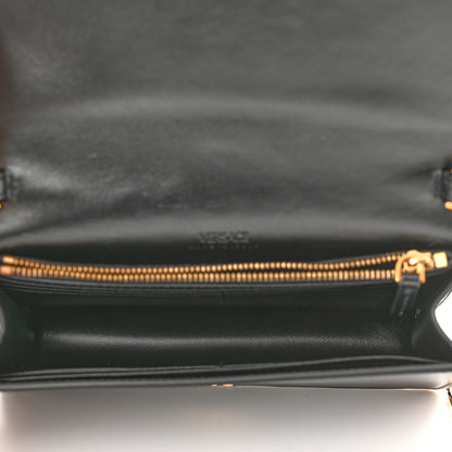 Versace Calfskin Greca Goddess Wallet On Chain Black 5 of 9