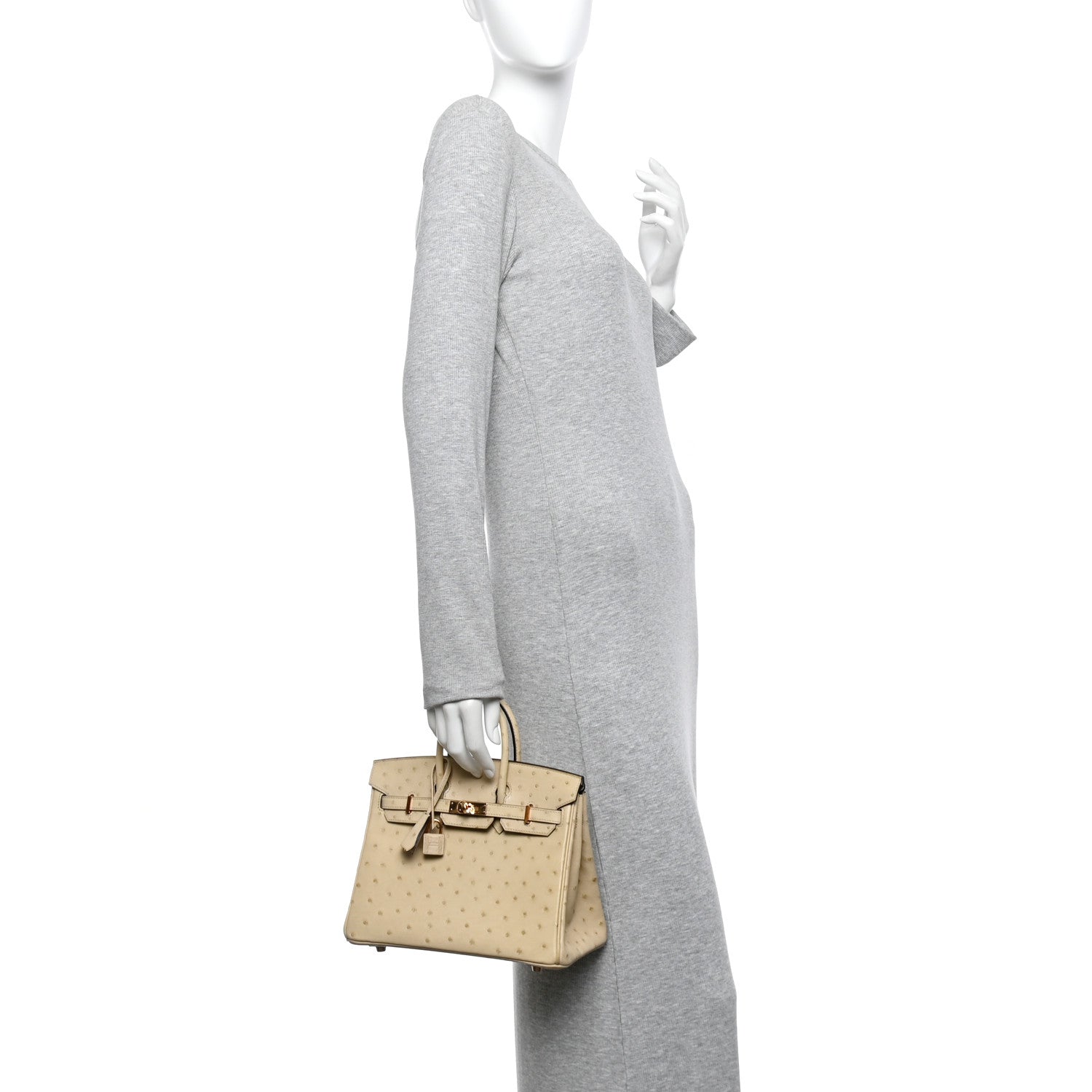 Hermes Ostrich Birkin 25 Parchemin 2 of 11