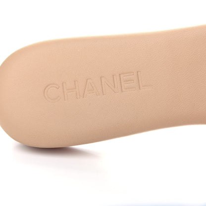 Chanel Lambskin Enamel CC Mules 38.5 Beige 8 of 11