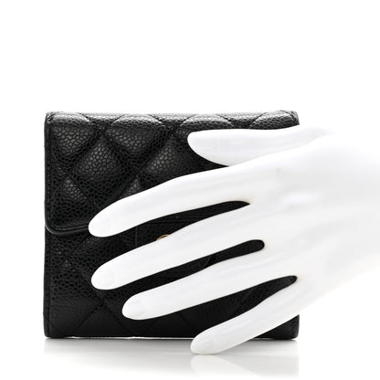 Chanel Caviar Quilted Compact Flap Wallet Black 2 of 12