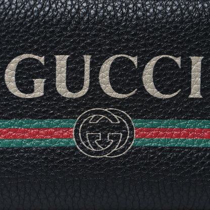 Gucci Calfskin Logo Zip Around Card Case Black 7 of 8