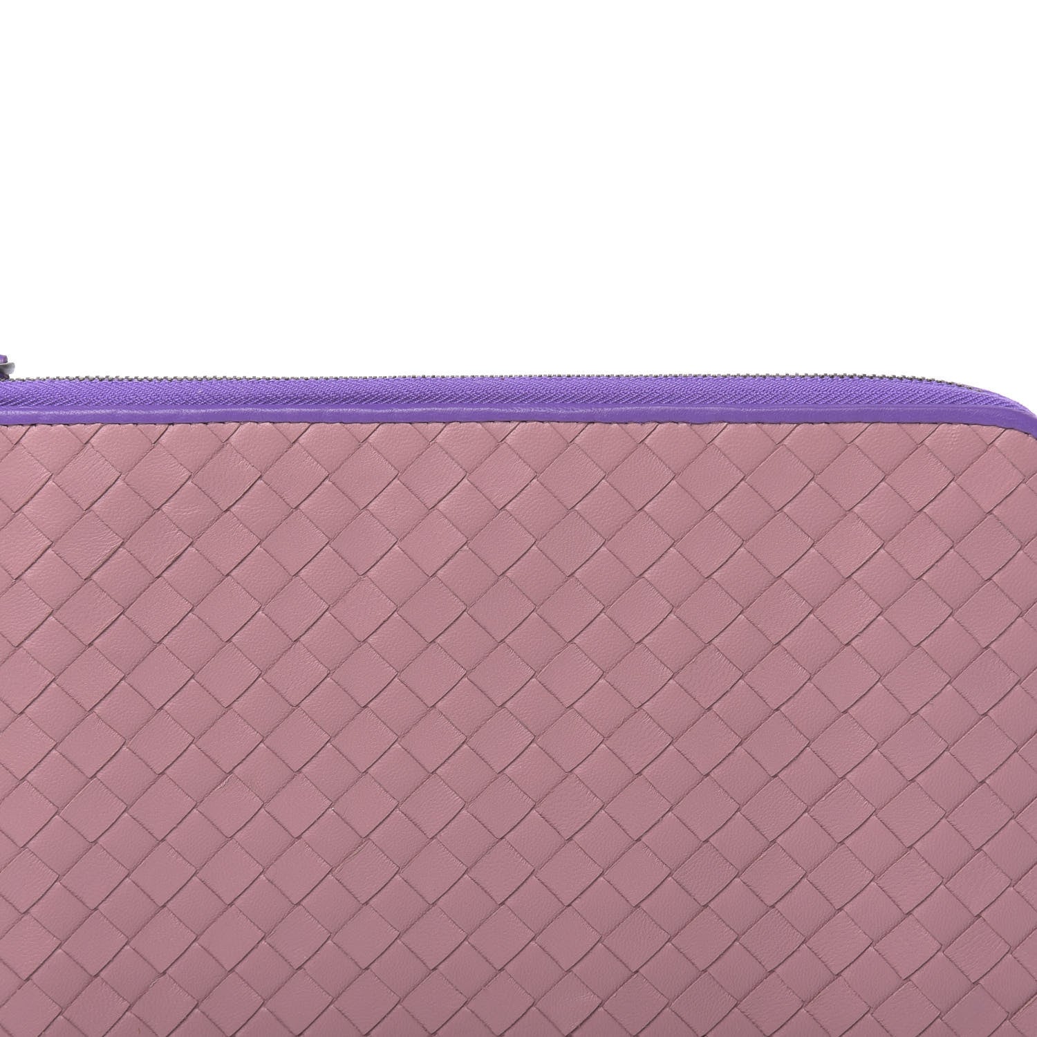 Bottega Veneta Nappa Intrecciato Flat Zip Pouch Deco Rose Corot 9 of 9
