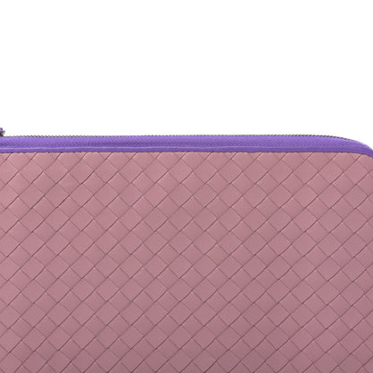Bottega Veneta Nappa Intrecciato Flat Zip Pouch Deco Rose Corot 9 of 9