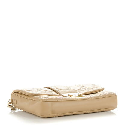 Christian Dior Lambskin Cannage New Lock Pouch Beige 4 of 6
