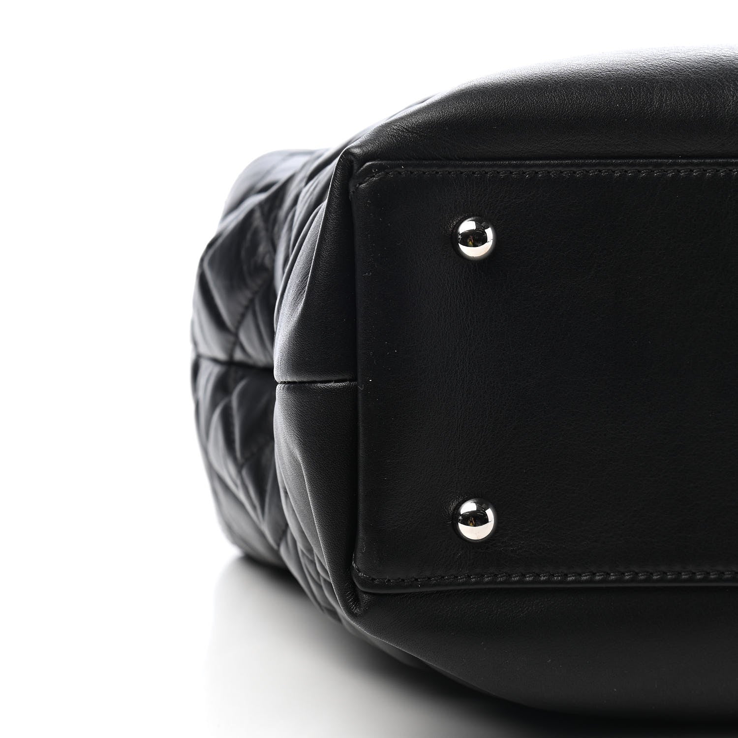 Chanel Aged Calfskin Quilted Be CC Tote Black 8 of 9