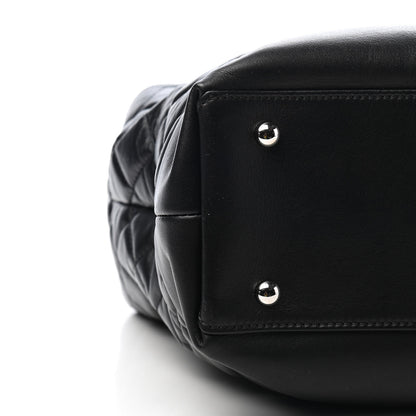 Chanel Aged Calfskin Quilted Be CC Tote Black 8 of 9