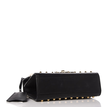Gucci Calfskin Studded Small Padlock Shoulder Bag Black 4 of 8