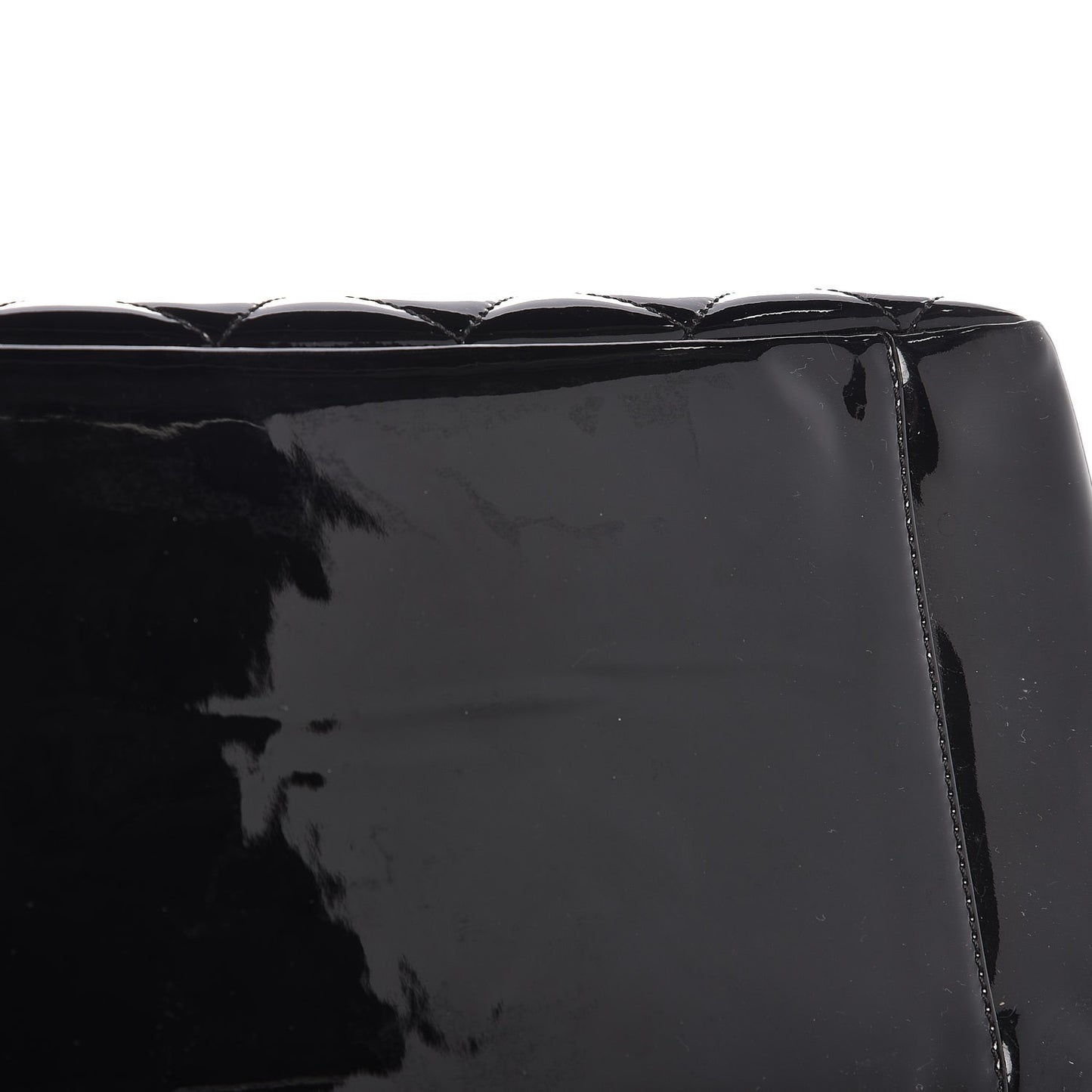 Patent Quilted Grand Shopping Tote GST Black