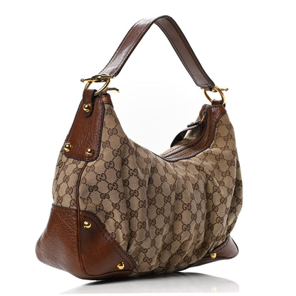 Gucci Monogram Medium Jockey Hobo Brown 2 of 6