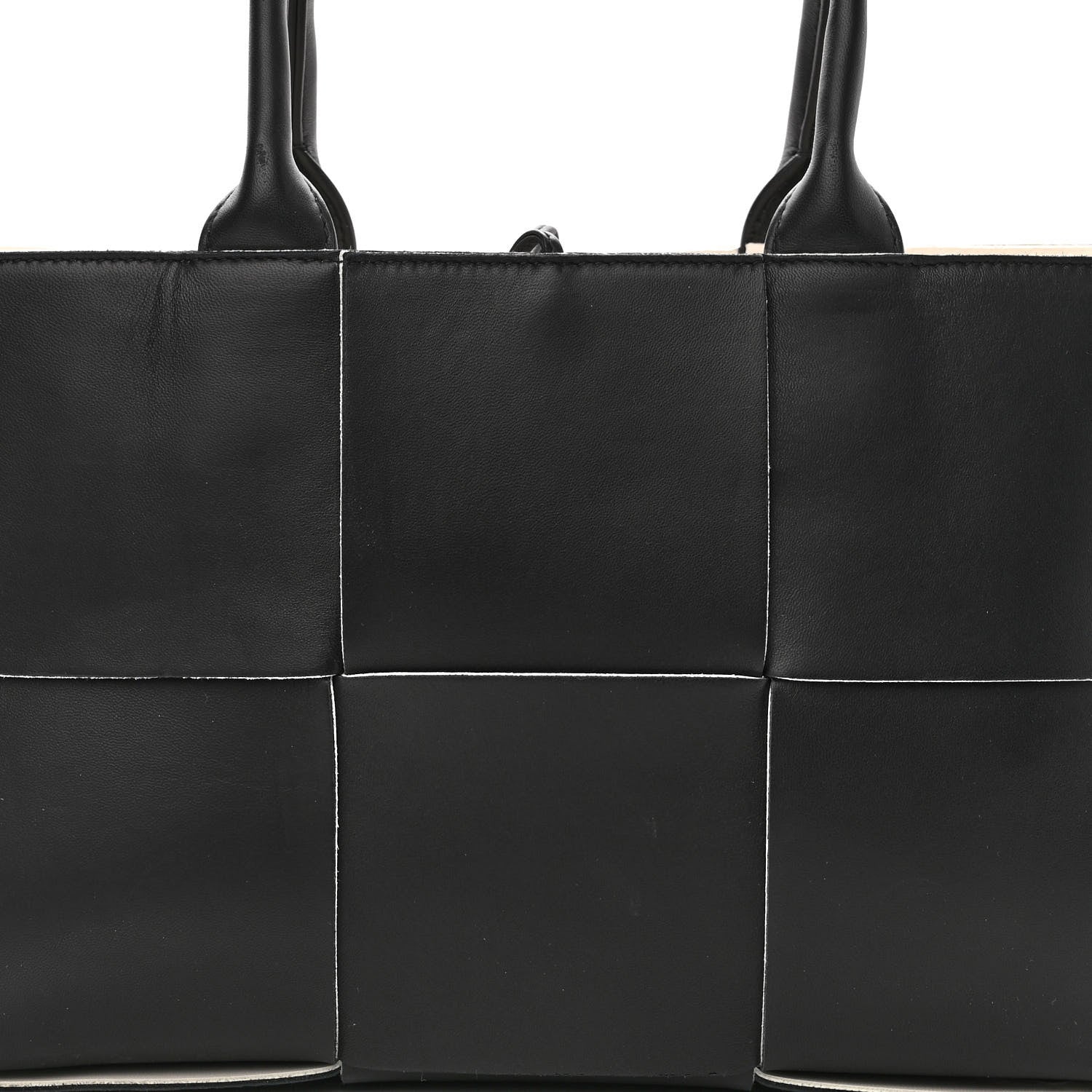 Bottega Veneta Nappa Maxi Intrecciato Small Arco Tote Black White 8 of 10