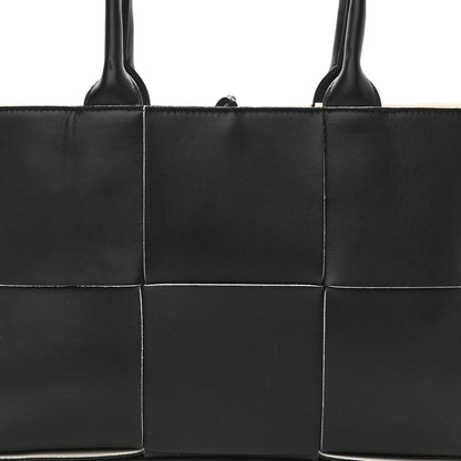 Bottega Veneta Nappa Maxi Intrecciato Small Arco Tote Black White 8 of 10