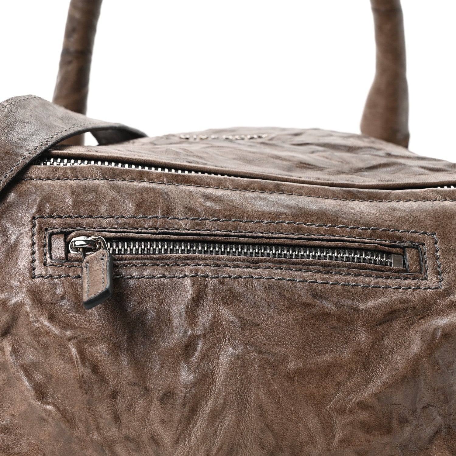 Givenchy Tumbled Sheepskin Medium Pandora Charcoal 7 of 9