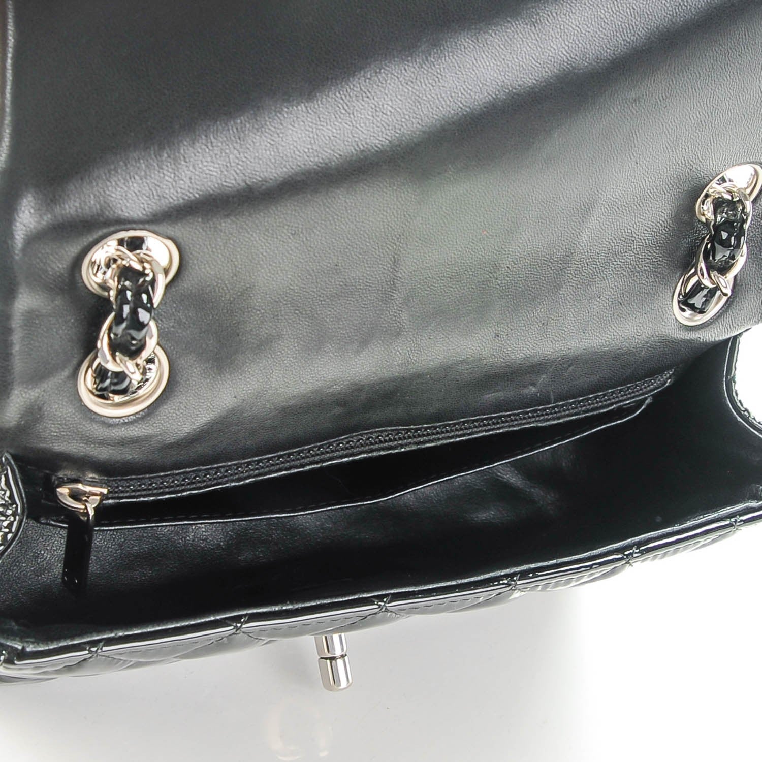 Chanel Patent Calfskin Quilted Mini Rectangular Flap Black 5 of 8