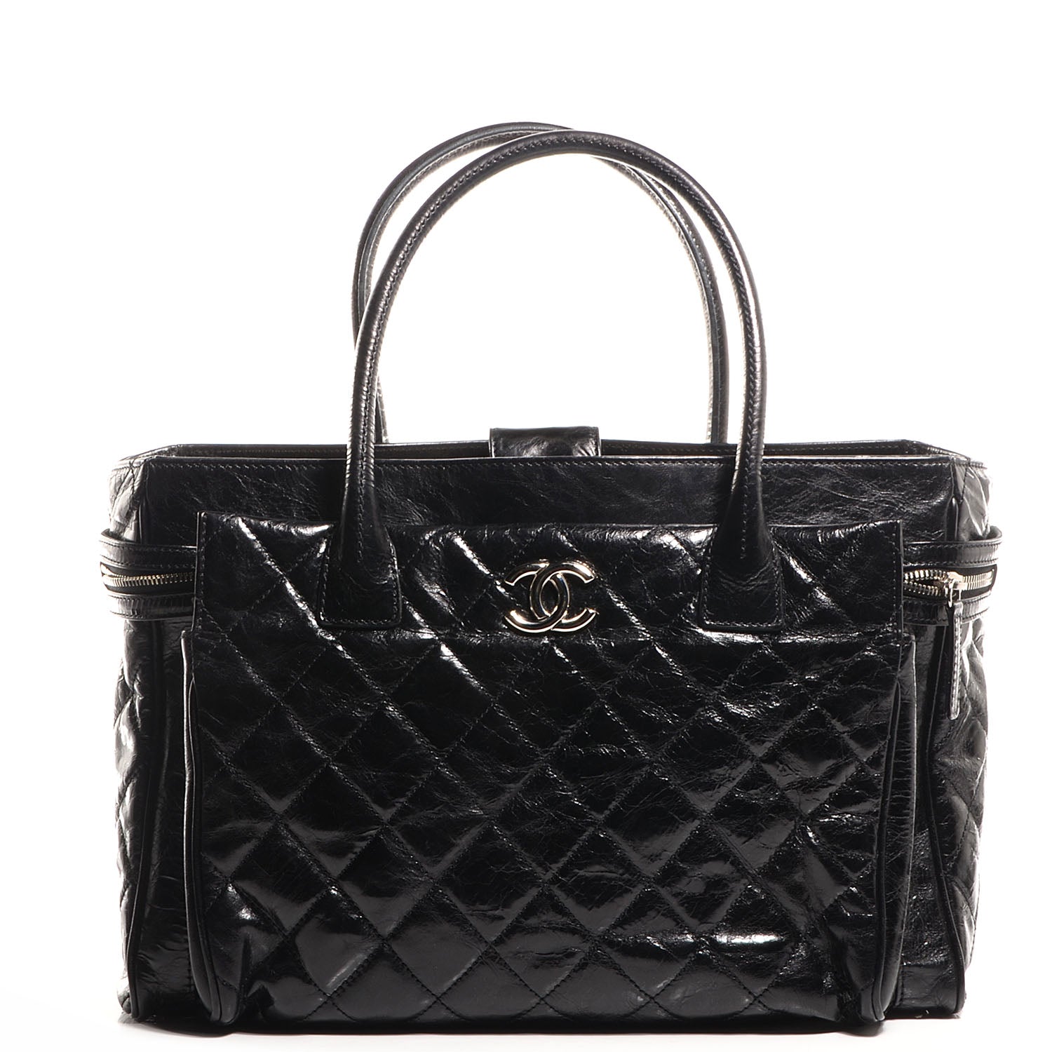 Chanel Glazed Calfskin New Portobello Large Tote Black 1 of 8