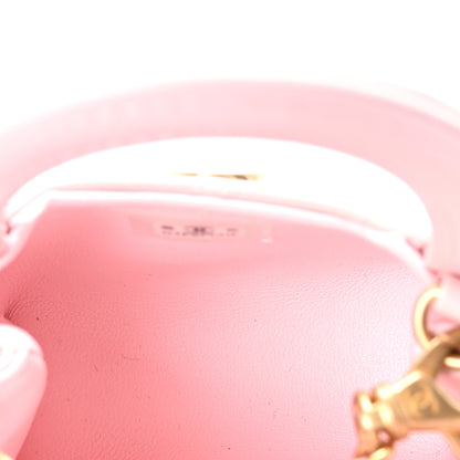 Chanel Shiny Lambskin Quilted Mini Kelly Bag Charm Light Pink 3 of 6