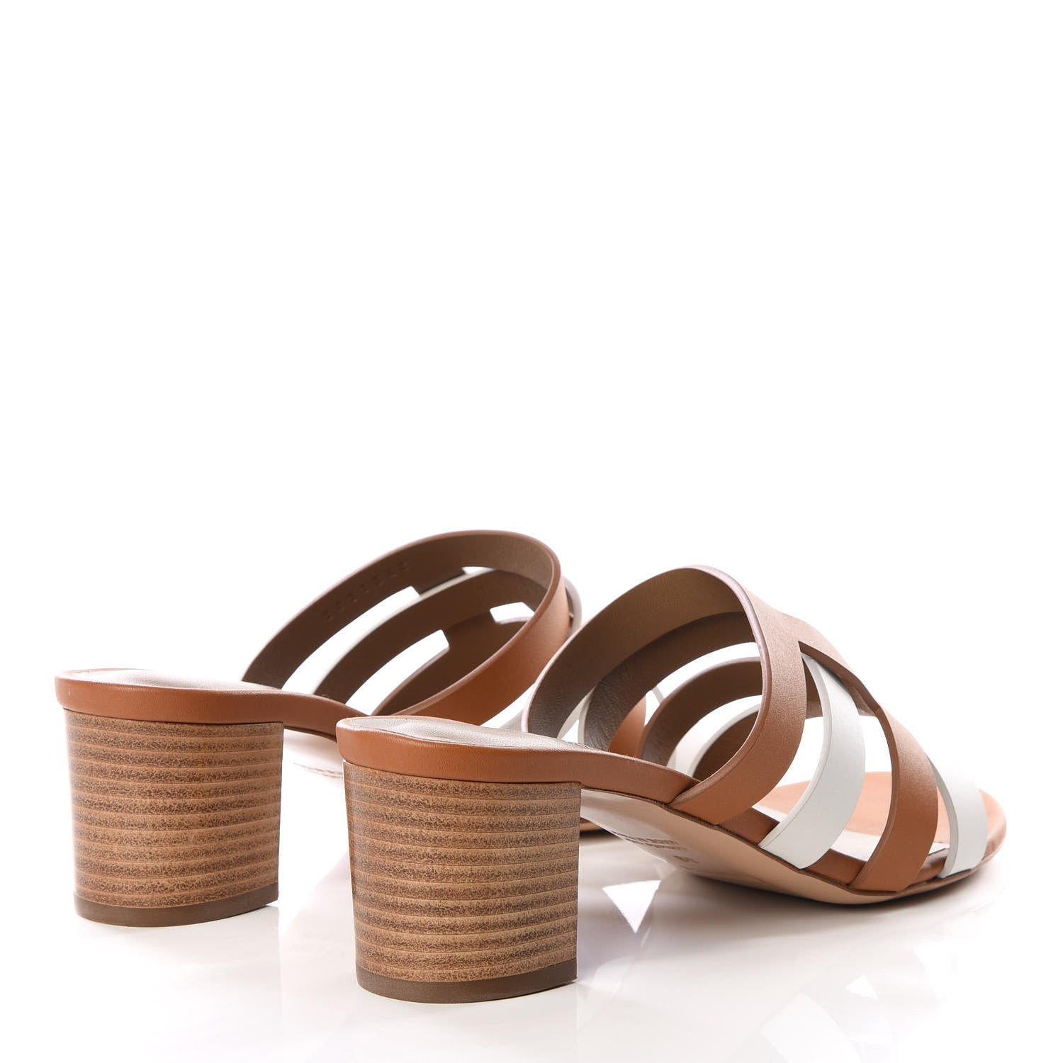 Hermes Calfskin Amica Sandals 39 White Natural 3 of 8
