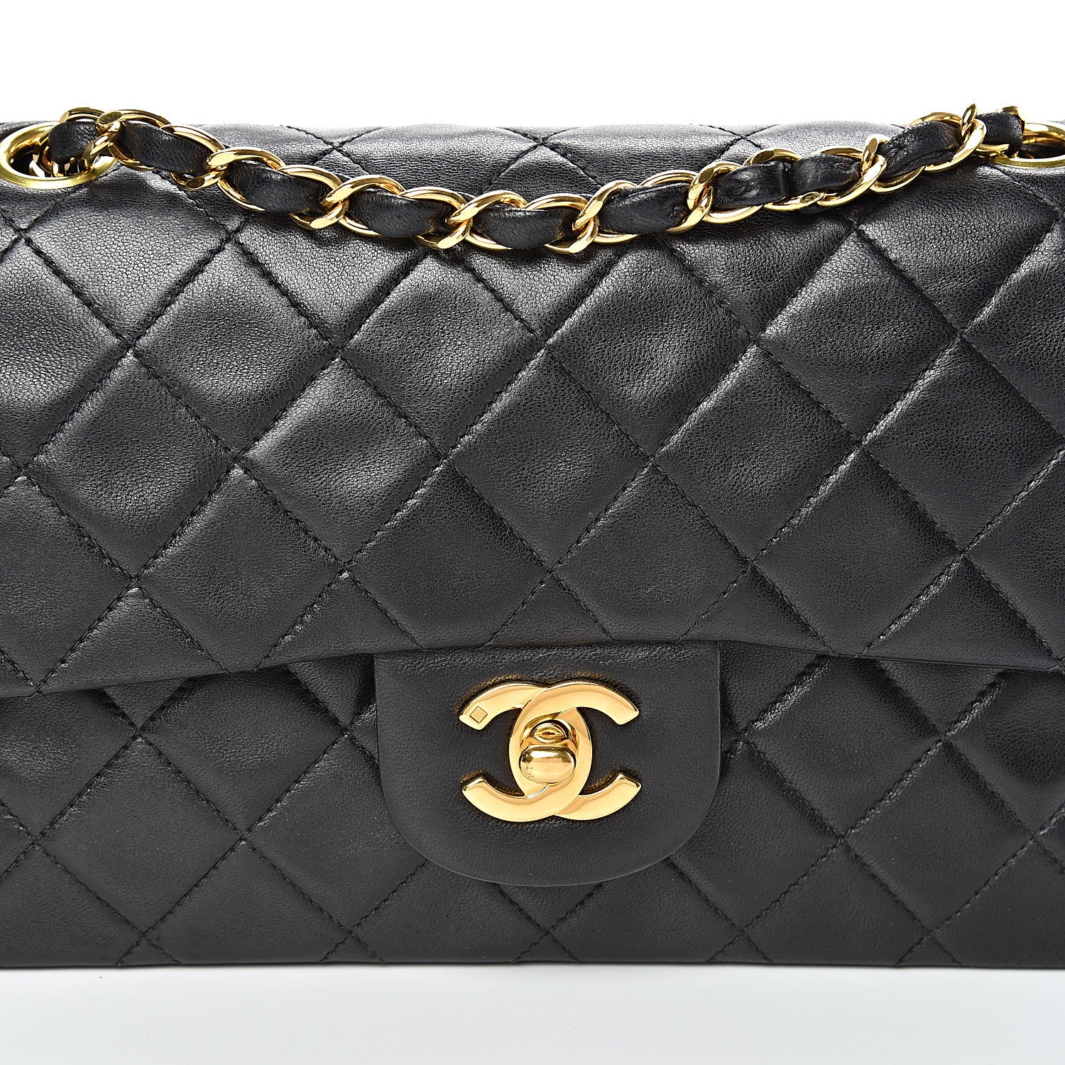 Chanel Lambskin Quilted Small Double Flap Black 8 of 16
