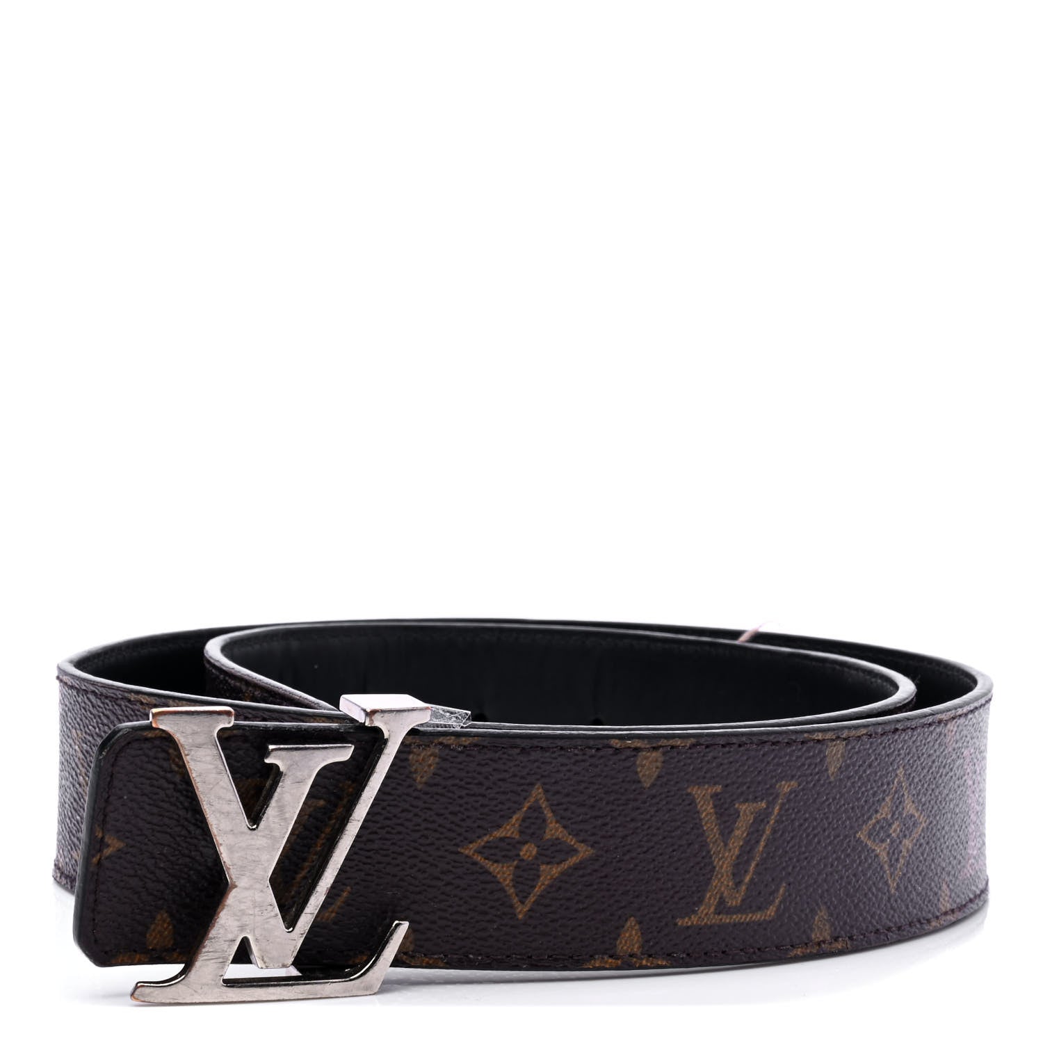 Louis Vuitton Calfskin Monogram 40mm LV Initiales Reversible Belt 85 34 Black 1 of 6