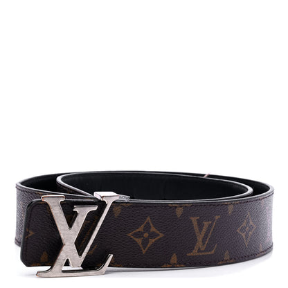 Louis Vuitton Calfskin Monogram 40mm LV Initiales Reversible Belt 85 34 Black 1 of 6