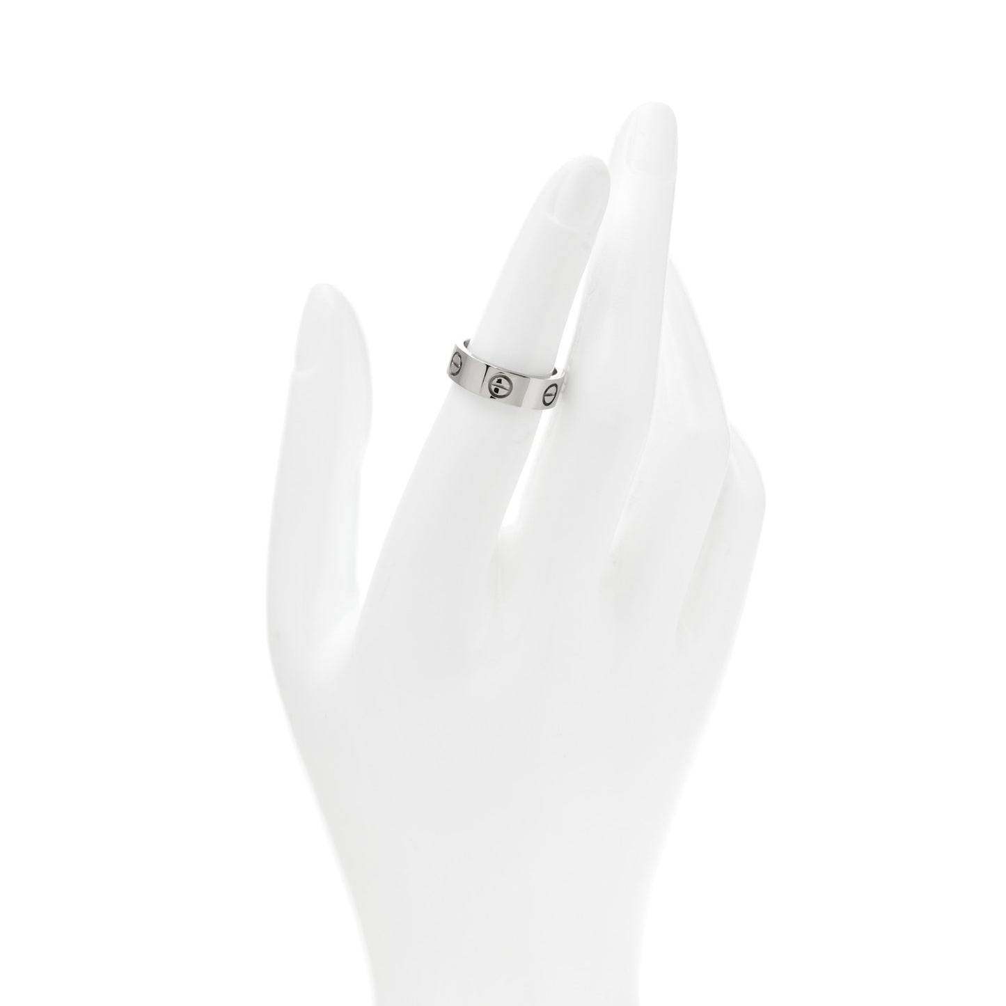 18K White Gold 5.5mm LOVE Ring 50 5.25