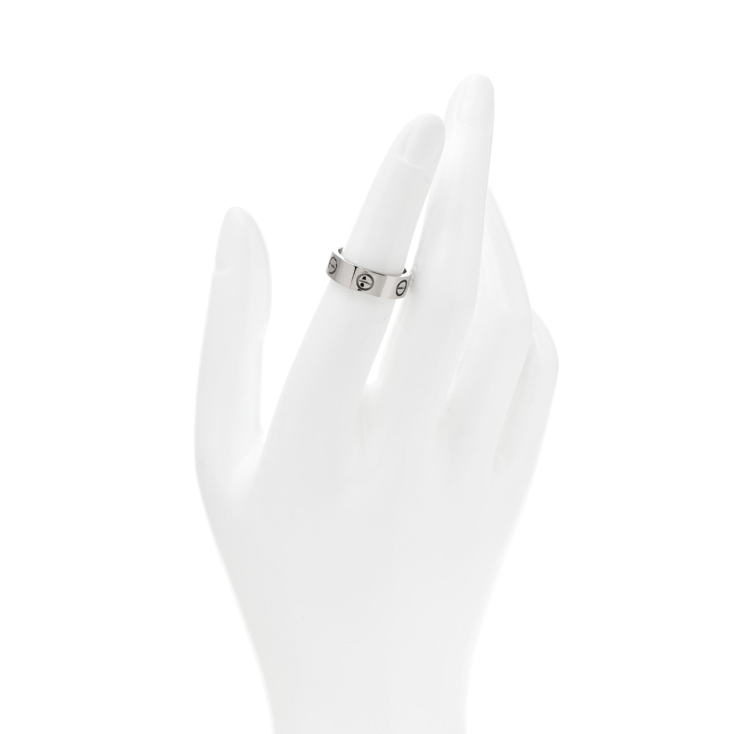 Cartier 18K White Gold 5.5mm LOVE Ring 50 5.25 2 of 5