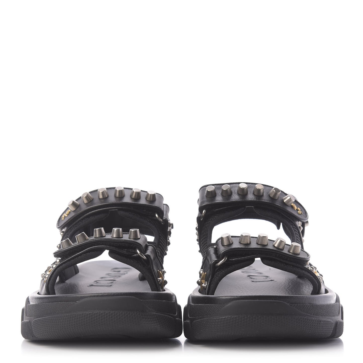 Nappa Mesh Studded Mens Aguru Sandals 8 Black
