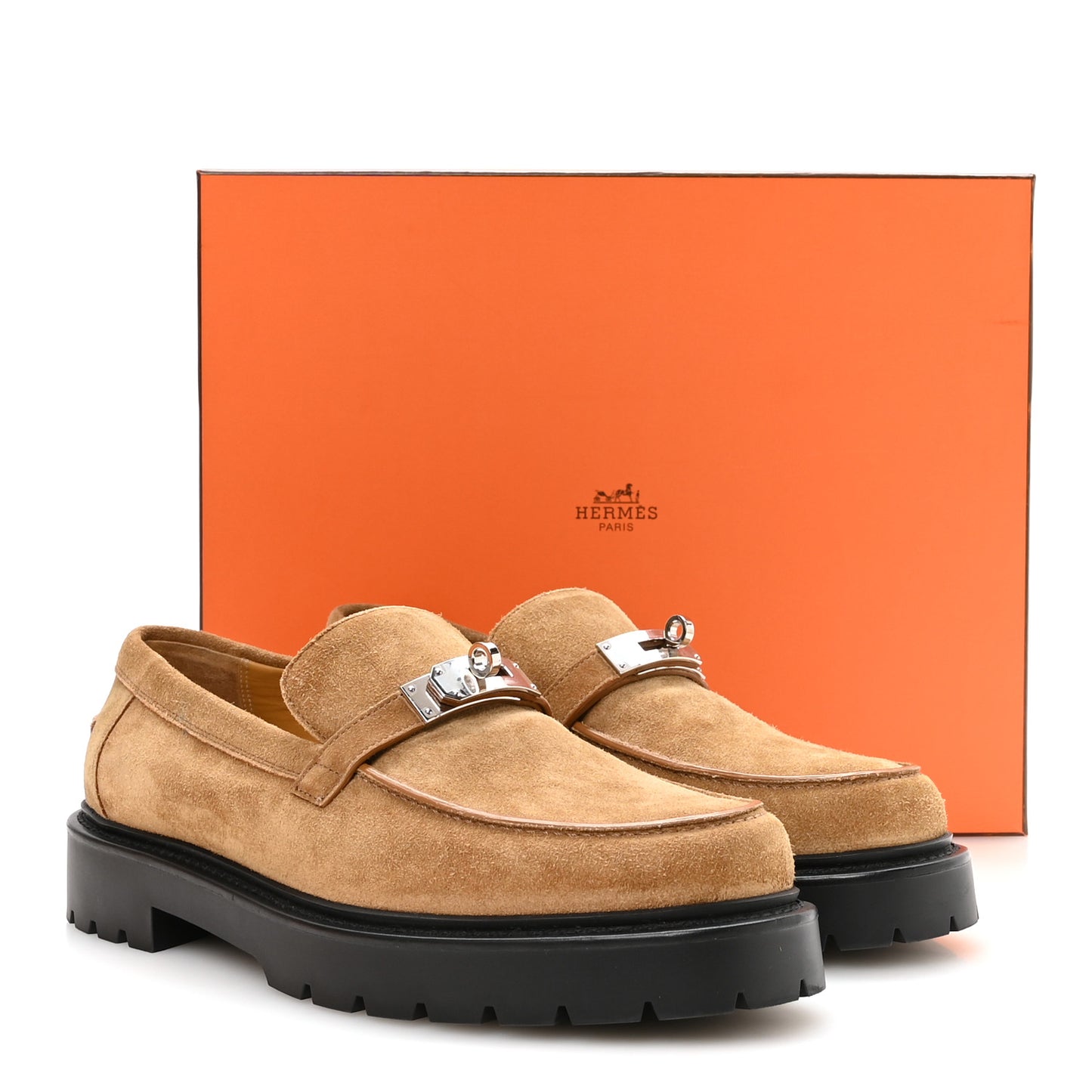 Suede Men Icone Loafers 43 Brun Fume