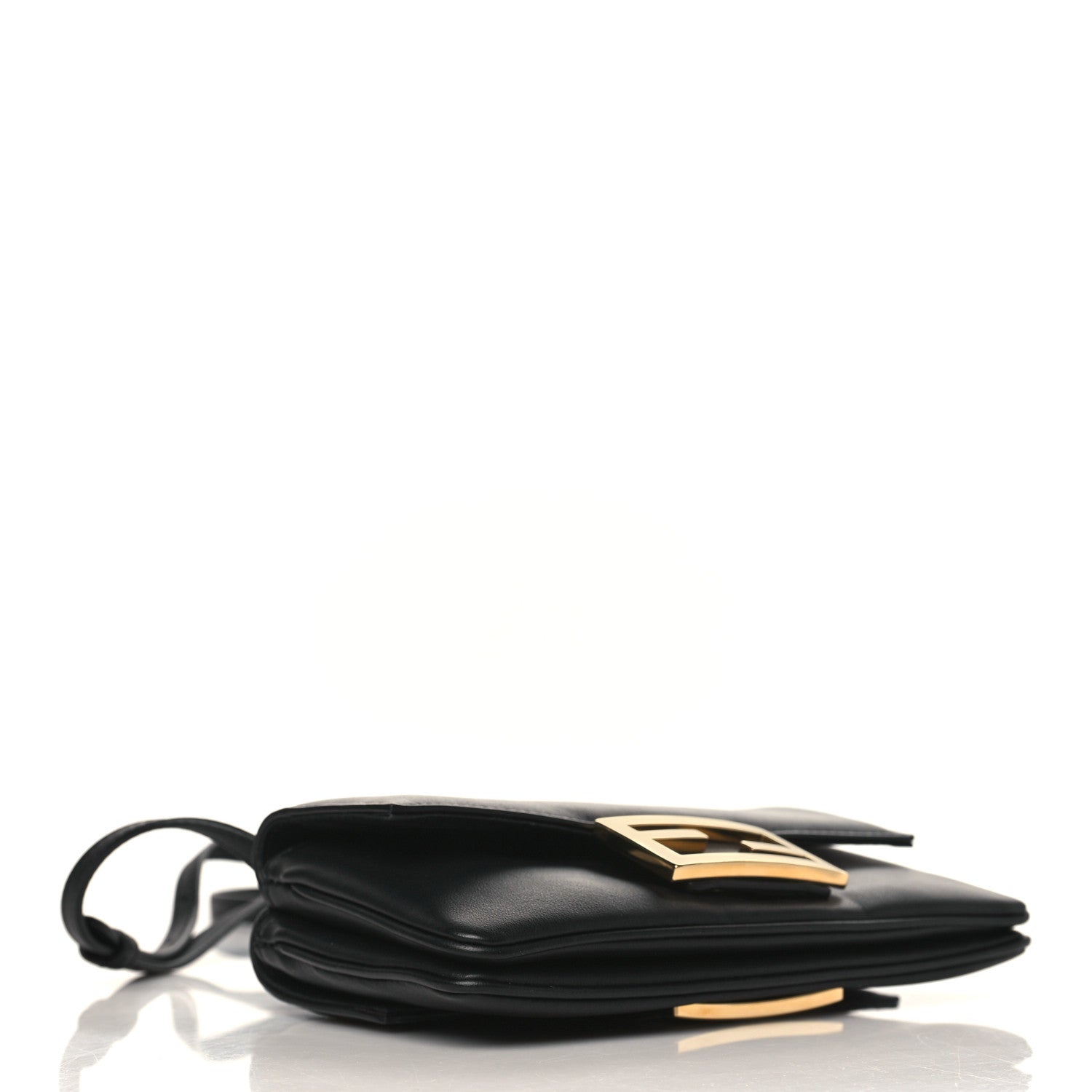 Fendi Vitello Grace Matte Duo Baguette Black 4 of 10