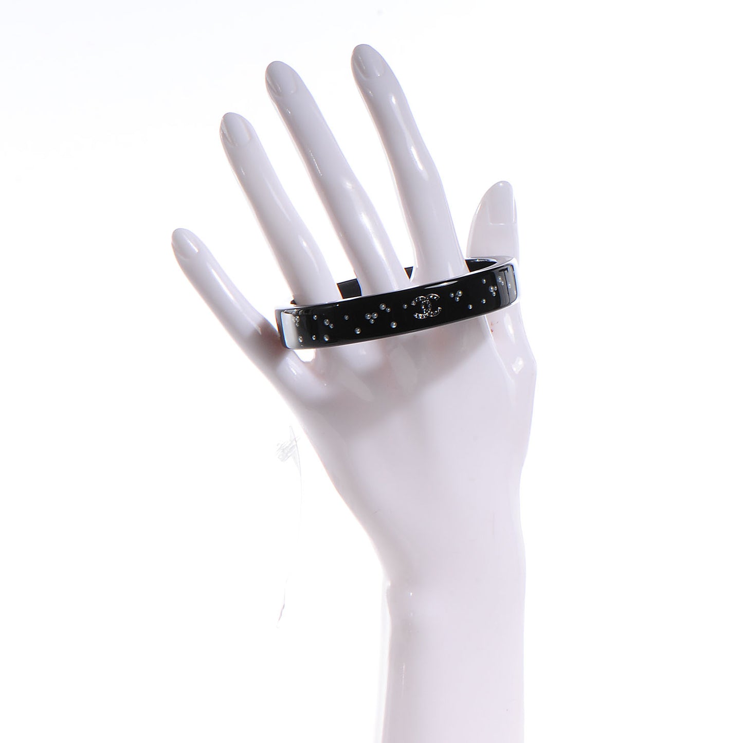 Resin Crystal CC Bangle Black
