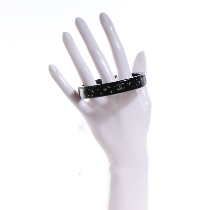 Chanel Resin Crystal CC Bangle Black 2 of 5