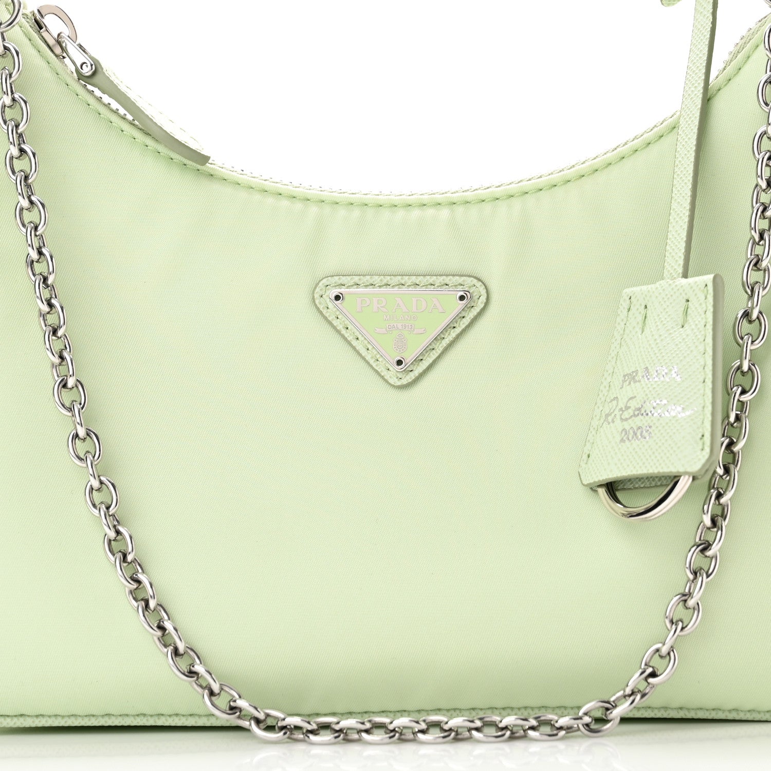 Prada Saffiano Lux Re-Edition 2005 Shoulder Bag Acqua 8 of 12