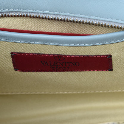 Valentino Garavani Vitello Mini Rockstud Double Handle Tote Sky Sorbet 6 of 11