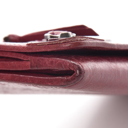 Balenciaga Agneau Classic Hardware Money Wallet Cassis 5 of 10