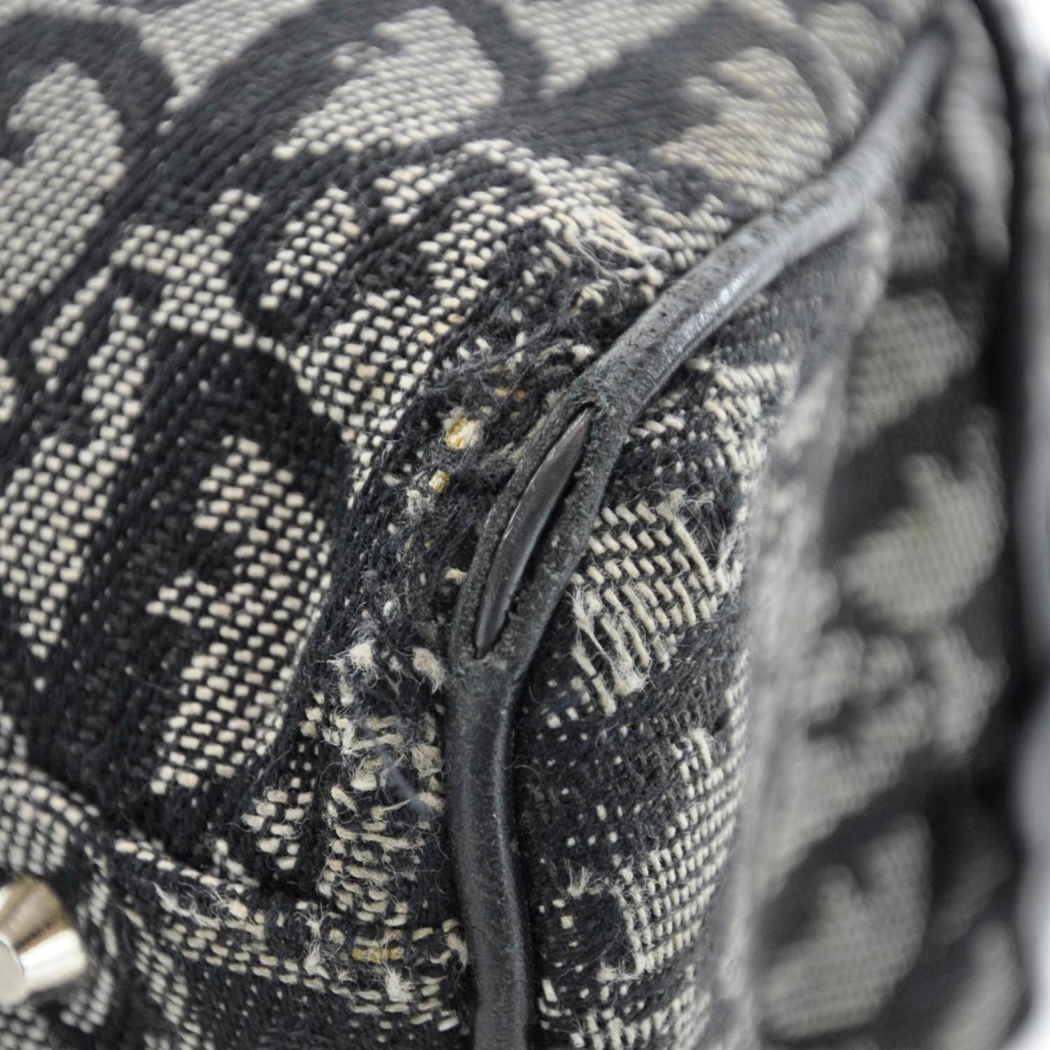 Christian Dior Denim Monogram Charms Boston Black 7 of 12