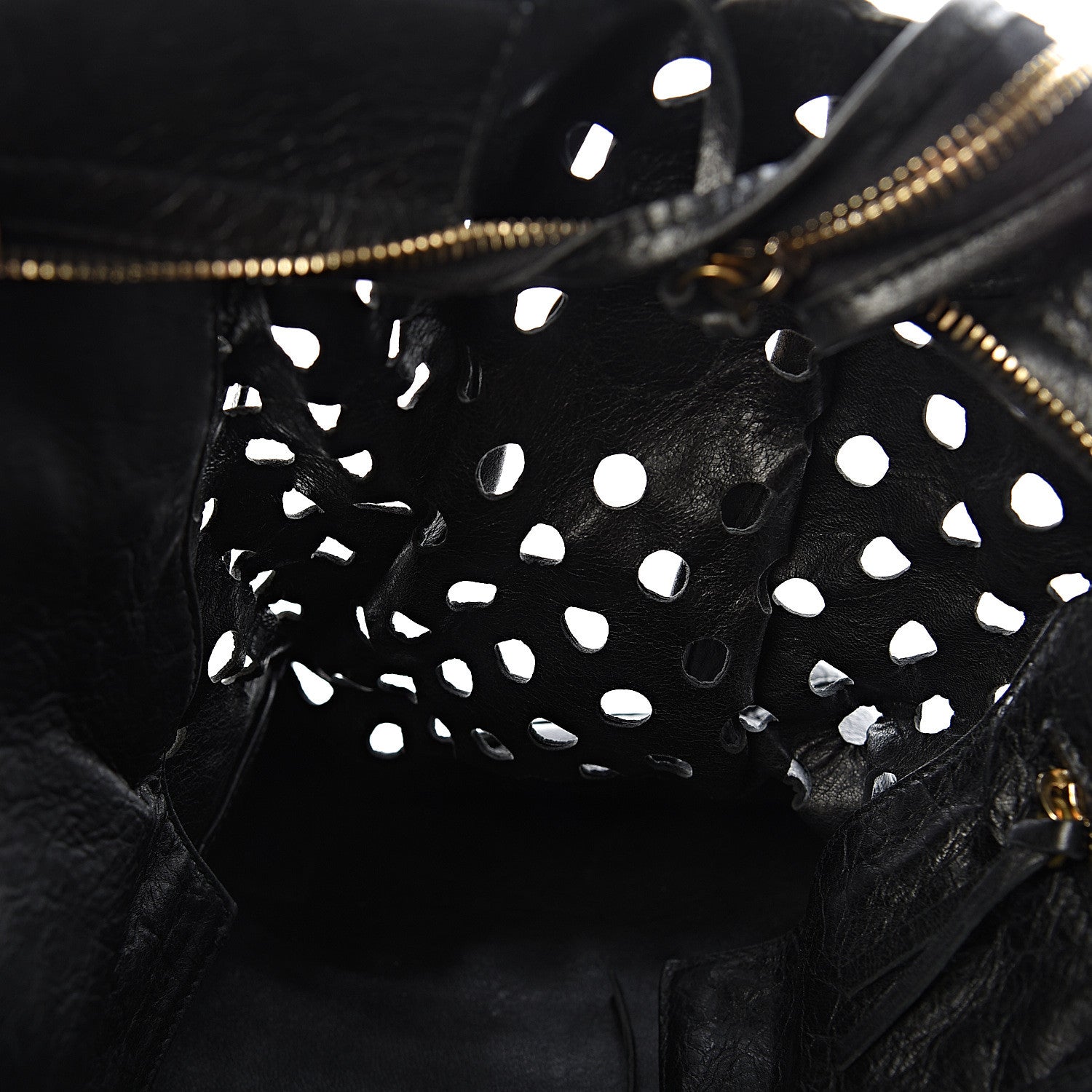 Balenciaga Agneau Classic Hardware Perforated Dot City Black 14 of 17