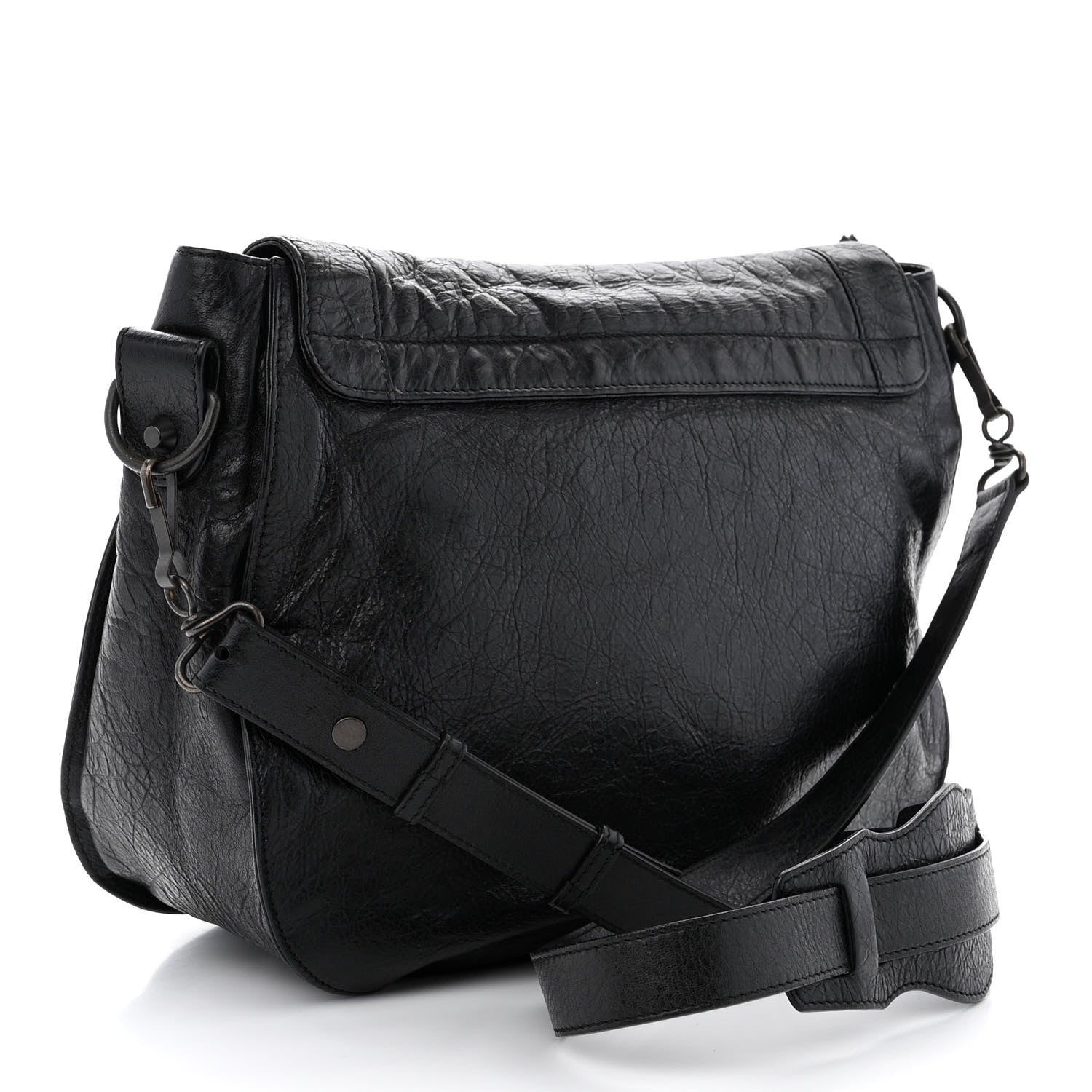 Balenciaga Agneau Classic Hardware Neo Folk Messenger Black 3 of 12