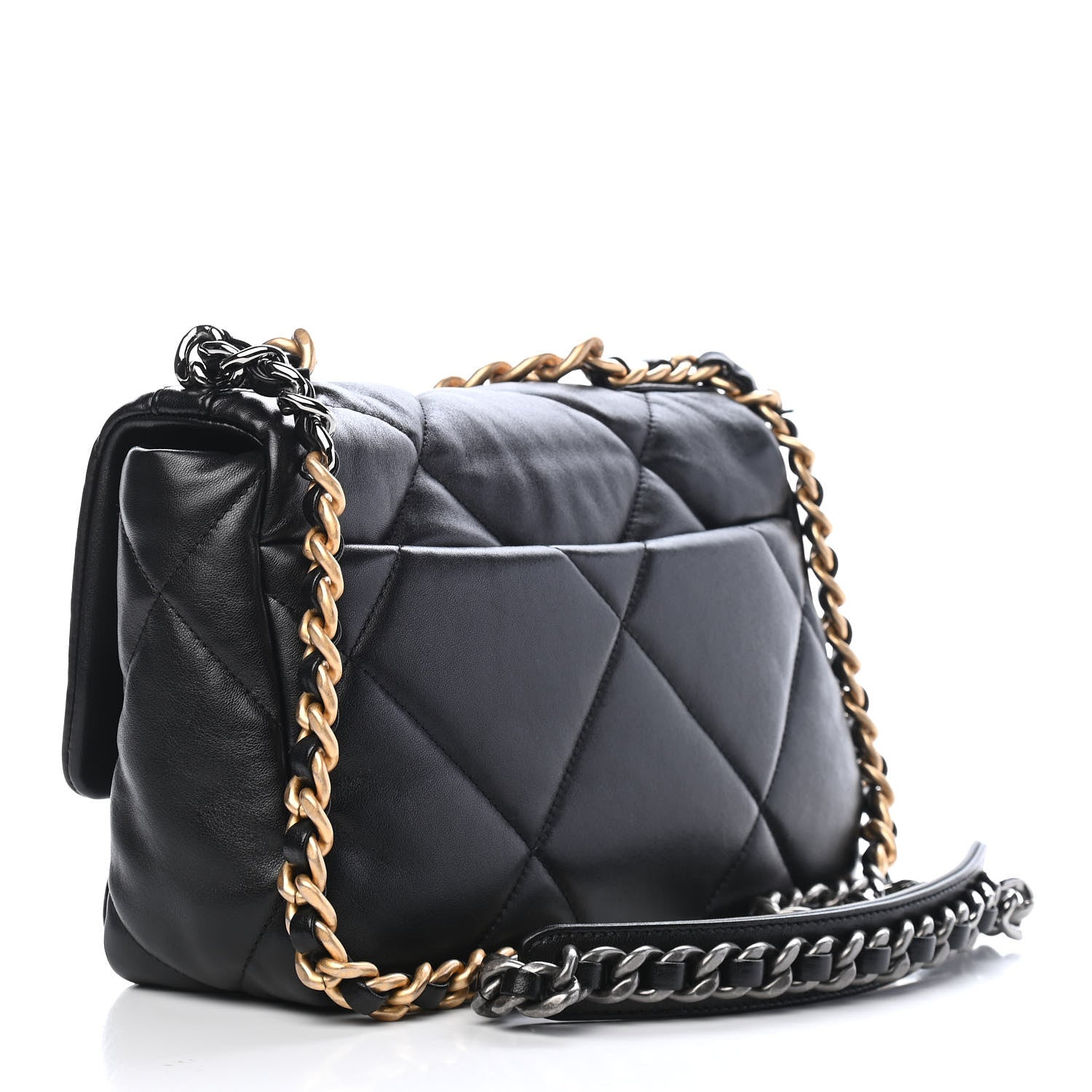 Chanel Lambskin Quilted Medium Chanel 19 Flap Black 3 of 9