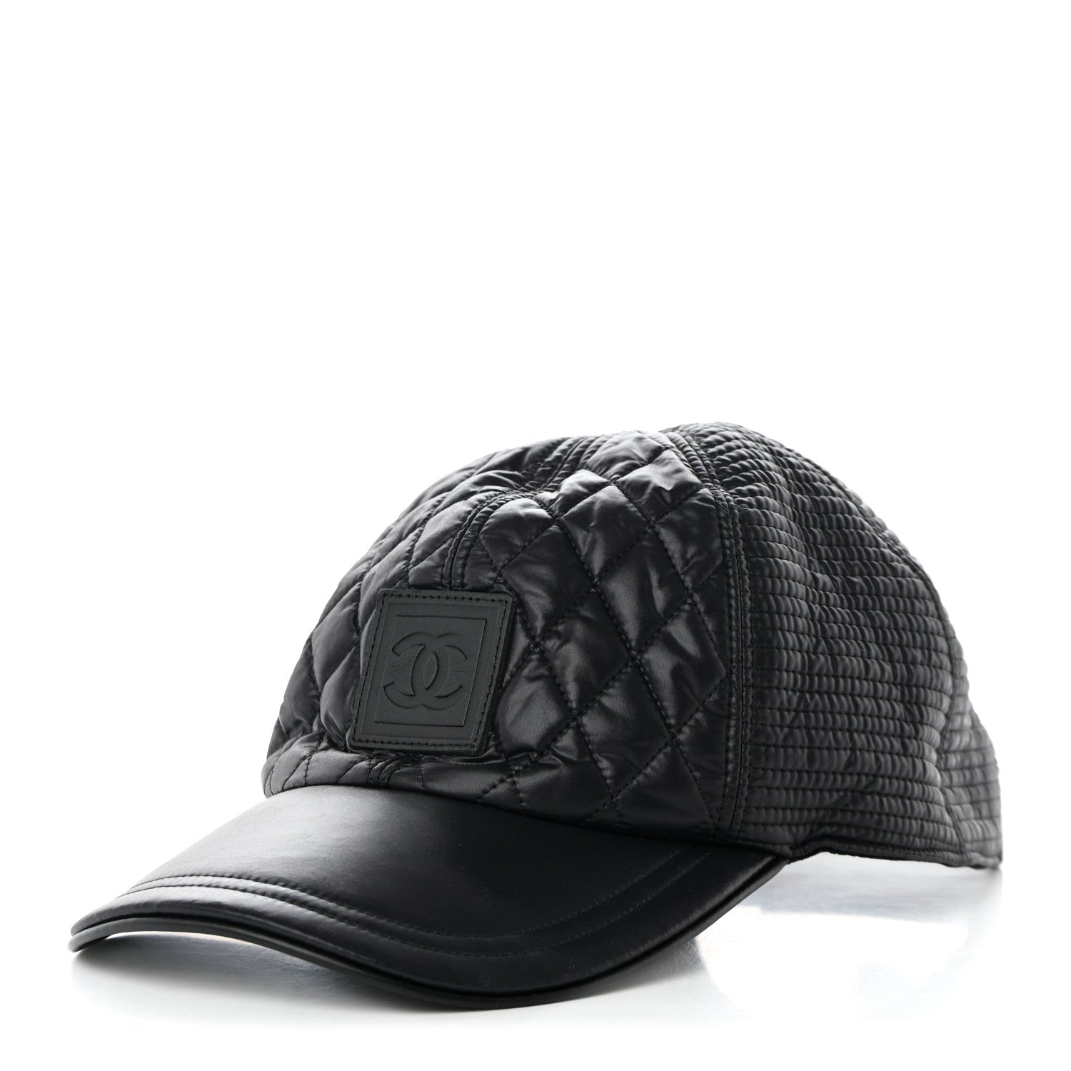 Chanel Nylon Quilted Cap Hat M Black 1 of 11