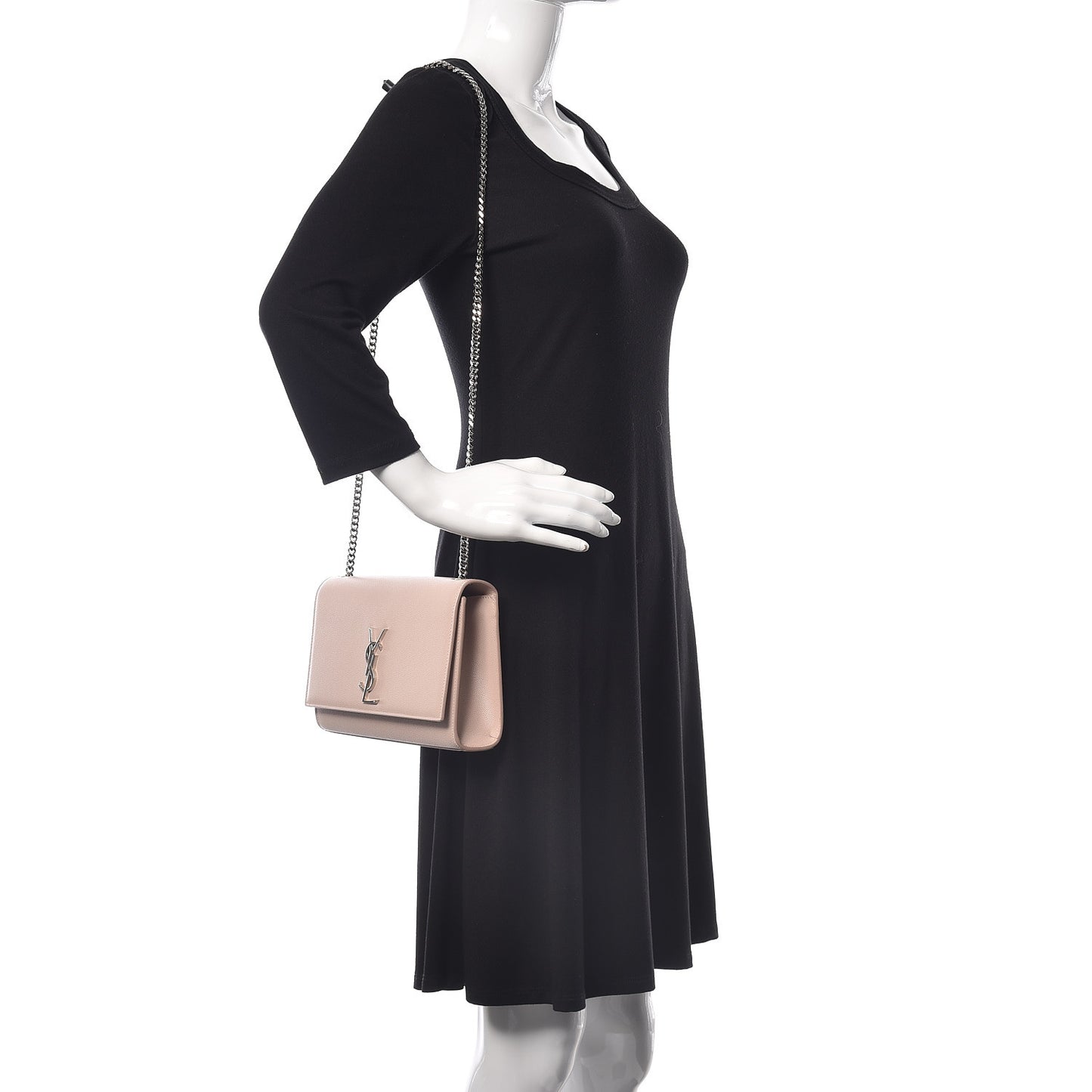 Grain De Poudre Medium Classic Monogram Kate Satchel Marble Pink