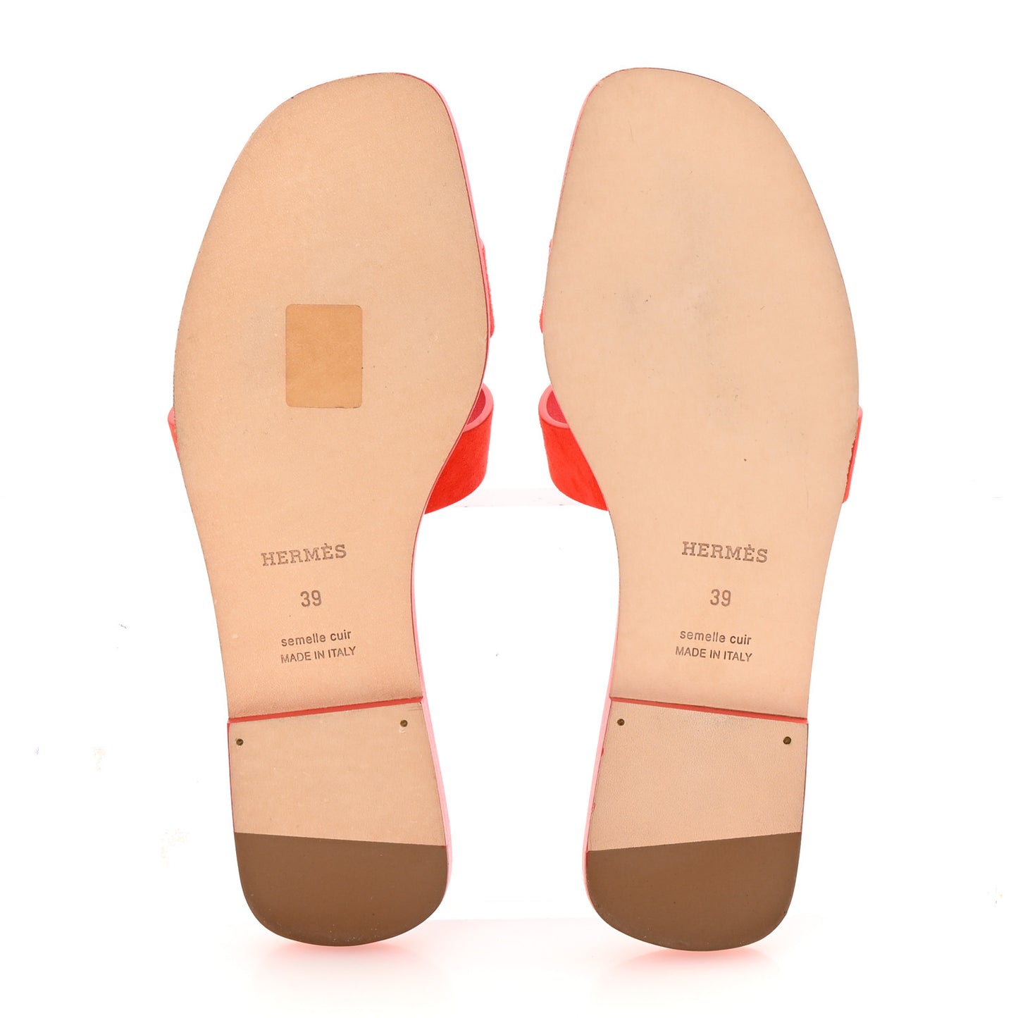 Suede Goatskin Oran Sandals 39 Rouge Grenadine