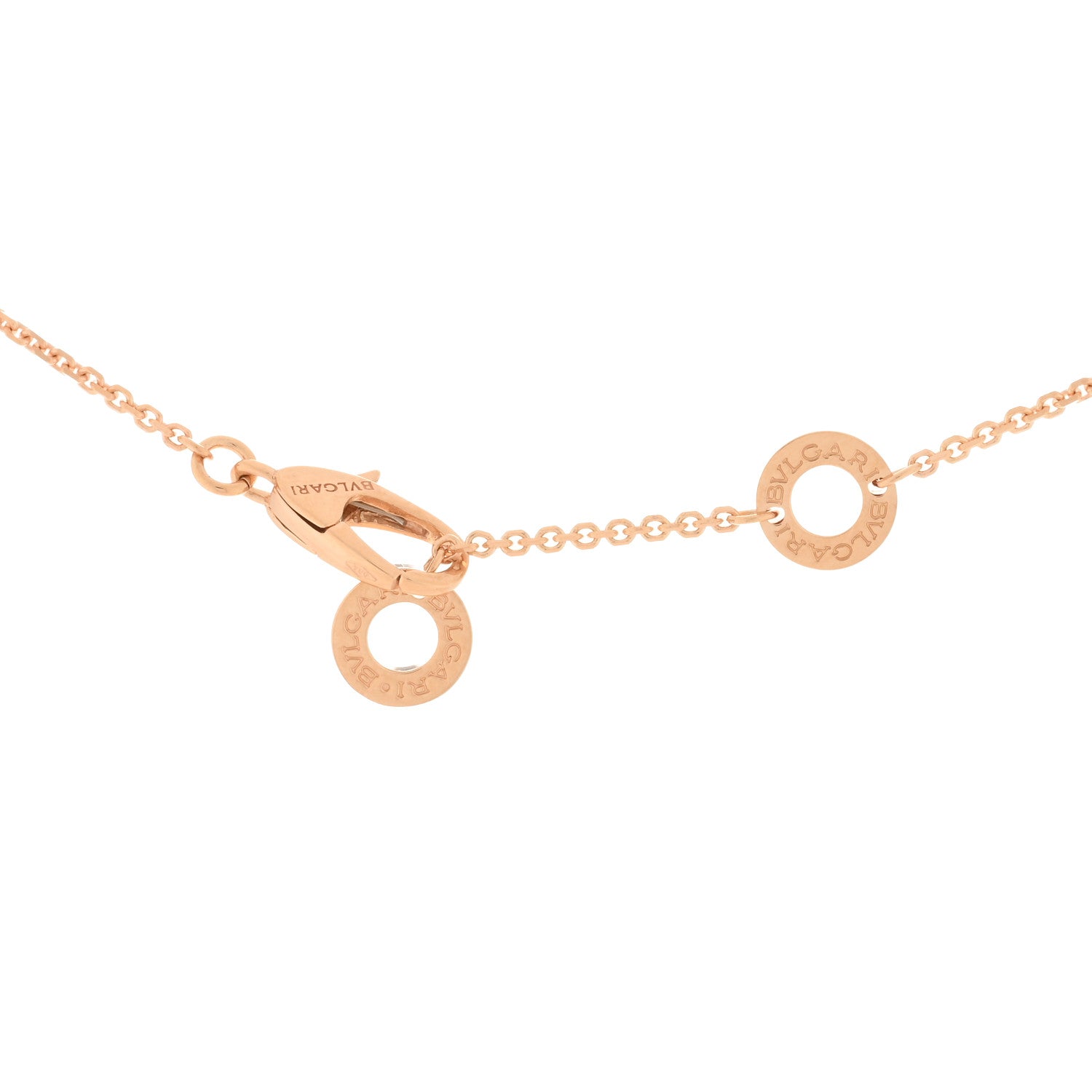 Bulgari 18K Rose Gold Diamond Divas' Dream Openwork Pave Pendant Necklace 3 of 4