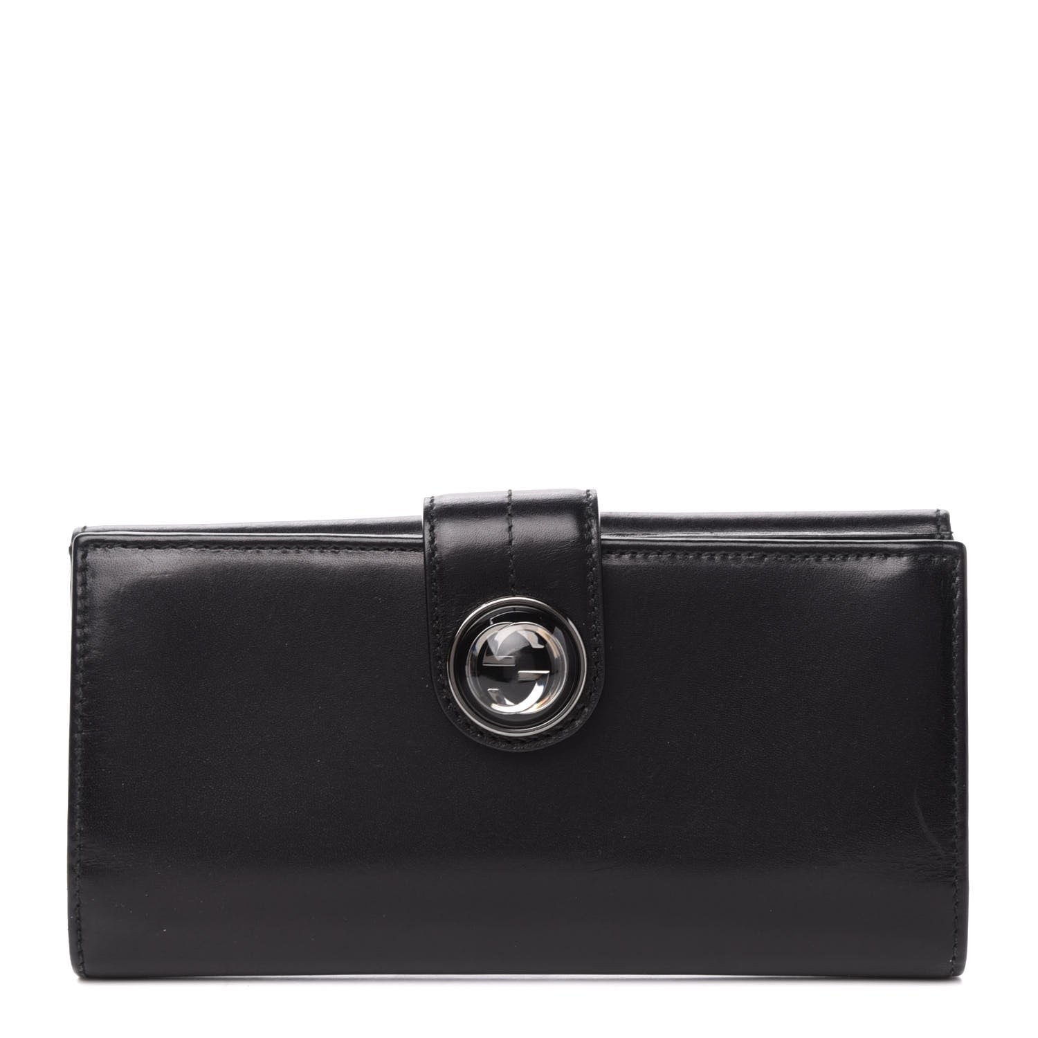Gucci Calfskin GG Continental Wallet Black 1 of 10