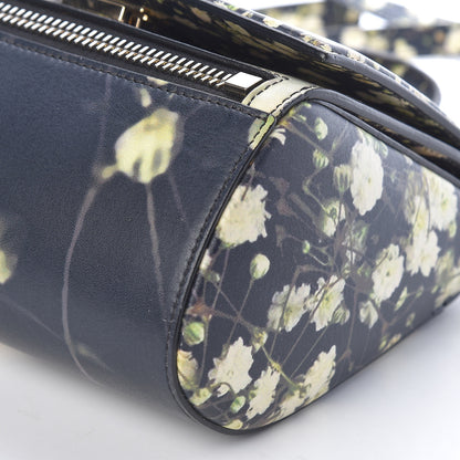 Givenchy Calfskin Baby's Breath Print Mini Pandora Box Crossbody Bag Black 10 of 12