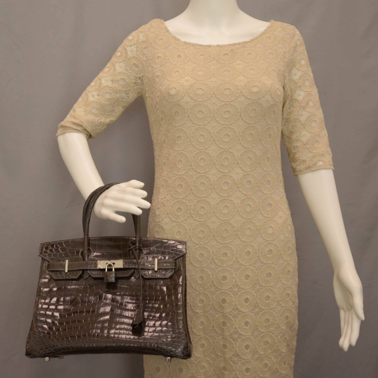 Hermes Shiny Niloticus Crocodile Birkin 30 Graphite 2 of 9