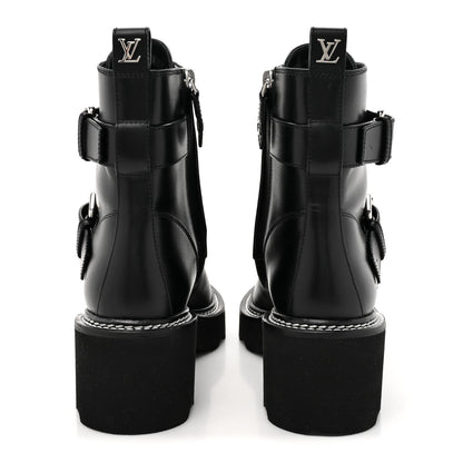 Louis Vuitton Calfskin Beaubourg Ankle Boots 36 Black 4 of 10